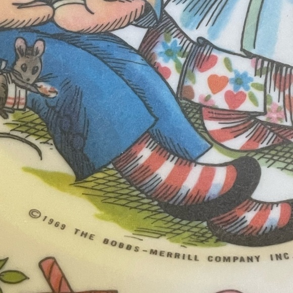 Raggedy Ann & Andy Plate Bowl Oneida 1969 Set 2 Piece Vintage Bobbs-Merrill - Picture 5 of 9